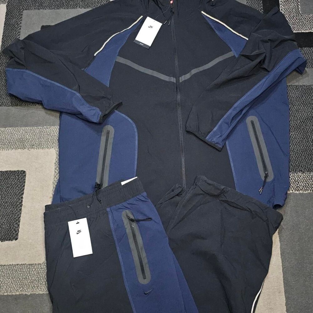 Nike Tech Men's Dri-FIT Woven Color-Block Windrunner Set - Picture 2 of 8
